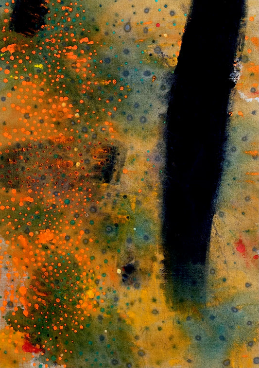 Between Coral, acrylic on canvas, 2022